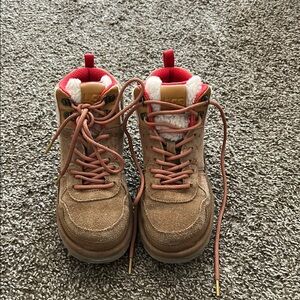 UGG Brown Boots with Red Accents